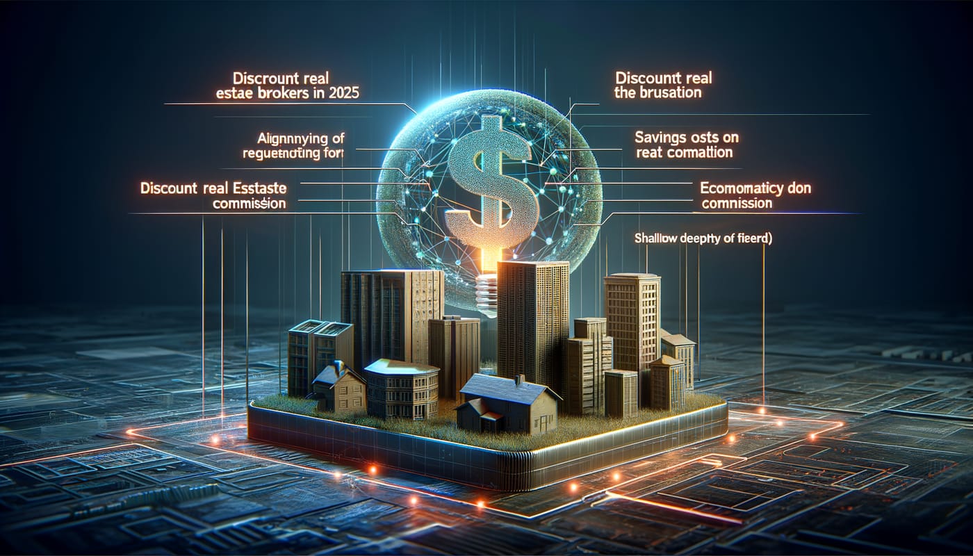 Photorealistic contextual image for: Discount Real Estate Brokers: Market Trajectories and 2025 Projections
